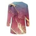 thumbnail image 4 of Womens 3/4 Sleeve Tops Petite Summer Tie Dye Gradient Tunic Women's Tops Crewneck Slim Fit Half Sleeve Oversized T Shirts for Women Plus Size Spring Blouses for Women Dressy Casual Petite, 4 of 5