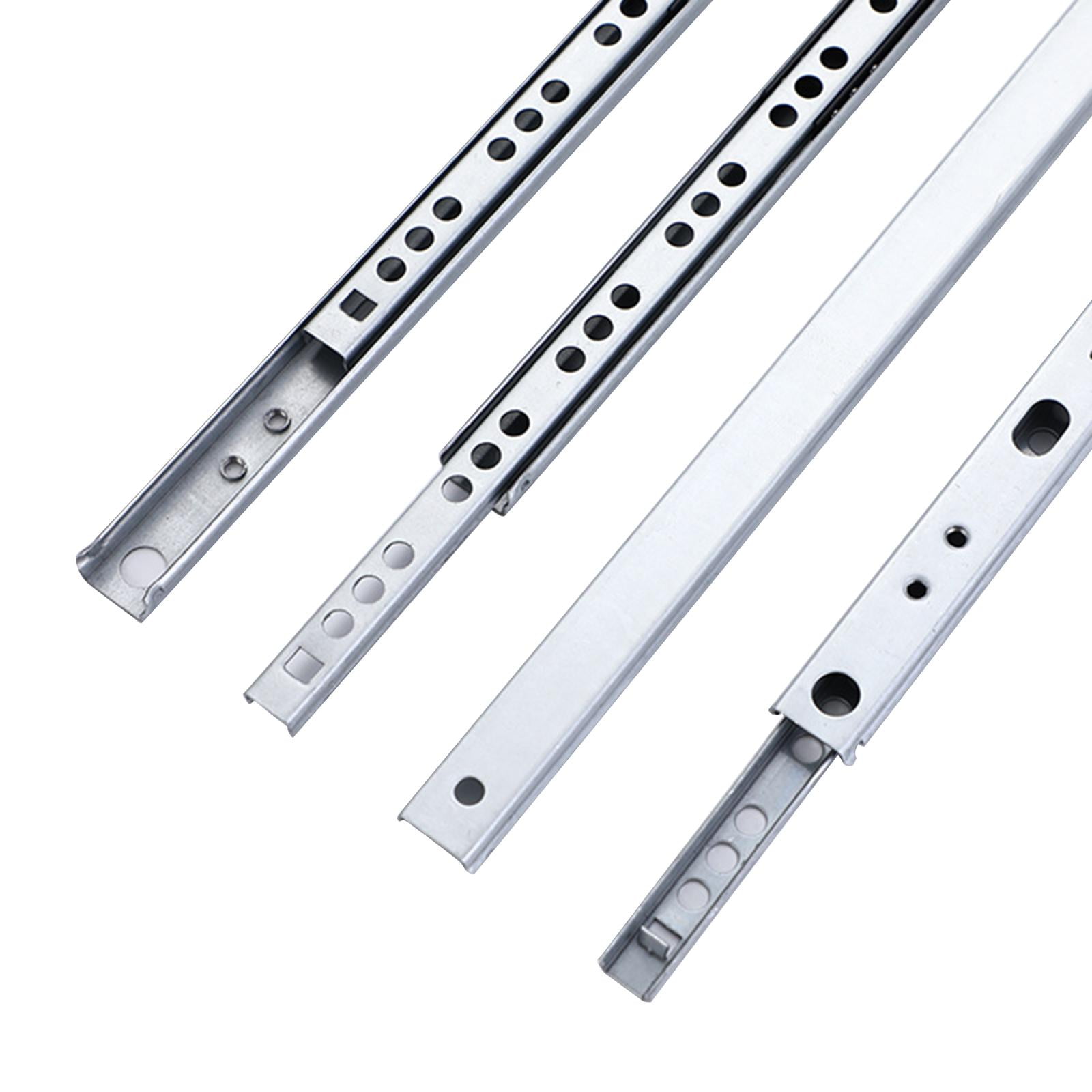 CUTICATE Drawer Slides Rails Track 2 Sections Two Way Metal