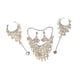 thumbnail image 3 of Conjunto de 3 collares, pendientes y pulseras para mujer, joyería de moda de aleación para boda y novia. Plata, 3 of 7