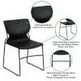 thumbnail image 6 of BizChair 5 Pack 661 lb. Capacity Black Full Back Stack Chair with Black Powder Coated Frame, 6 of 14