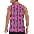 thumbnail image 3 of Fotbe Tulips Flowers Pattern Men's Quick Dry Workout Tank Top Gym Muscle Tee Fitness Bodybuilding Sleeveless T Shirt Breathable Workout Shirt-, 3 of 9