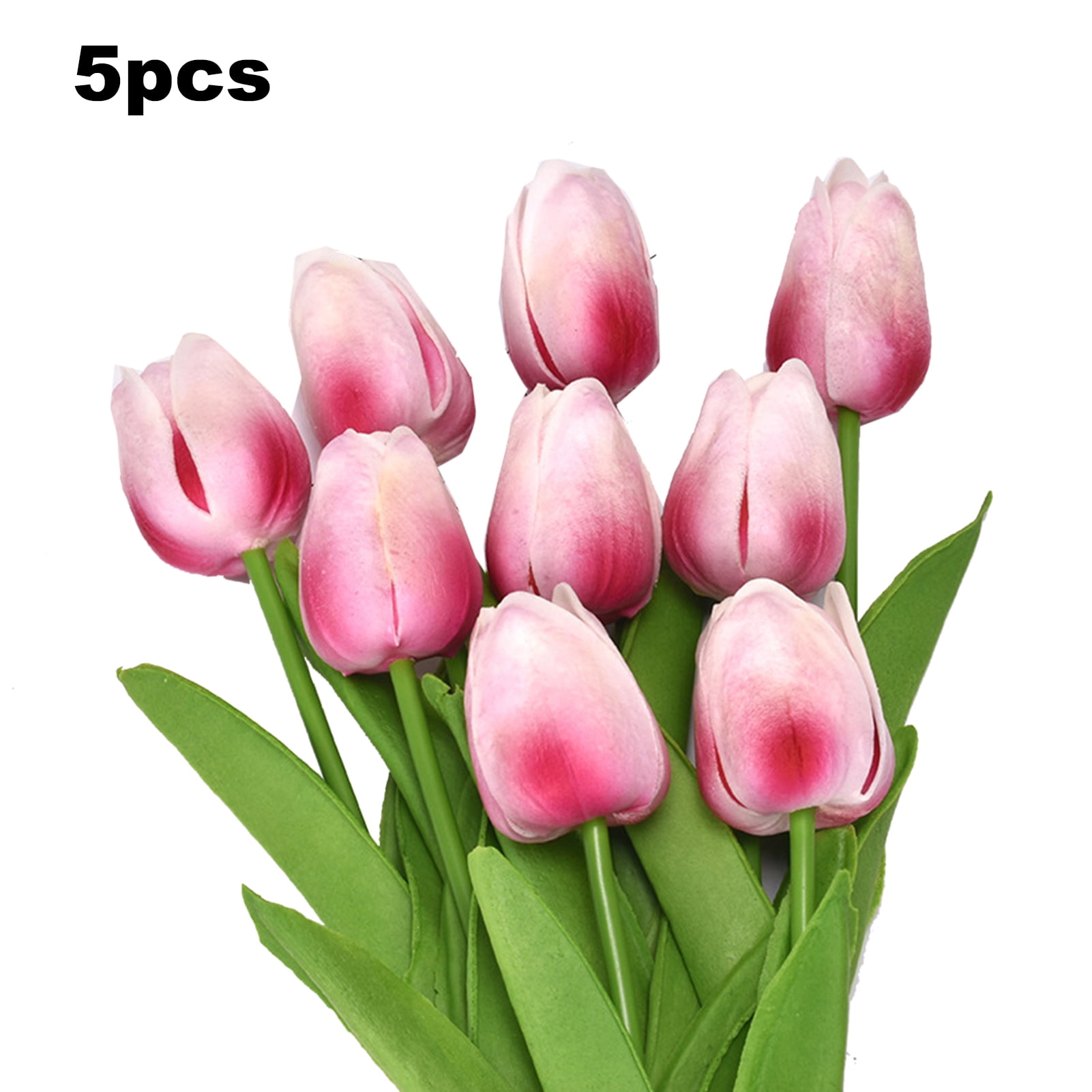 5Pcs Artificial Tulips Flowers Real Touch Tulips Fake Holland PU Tulip