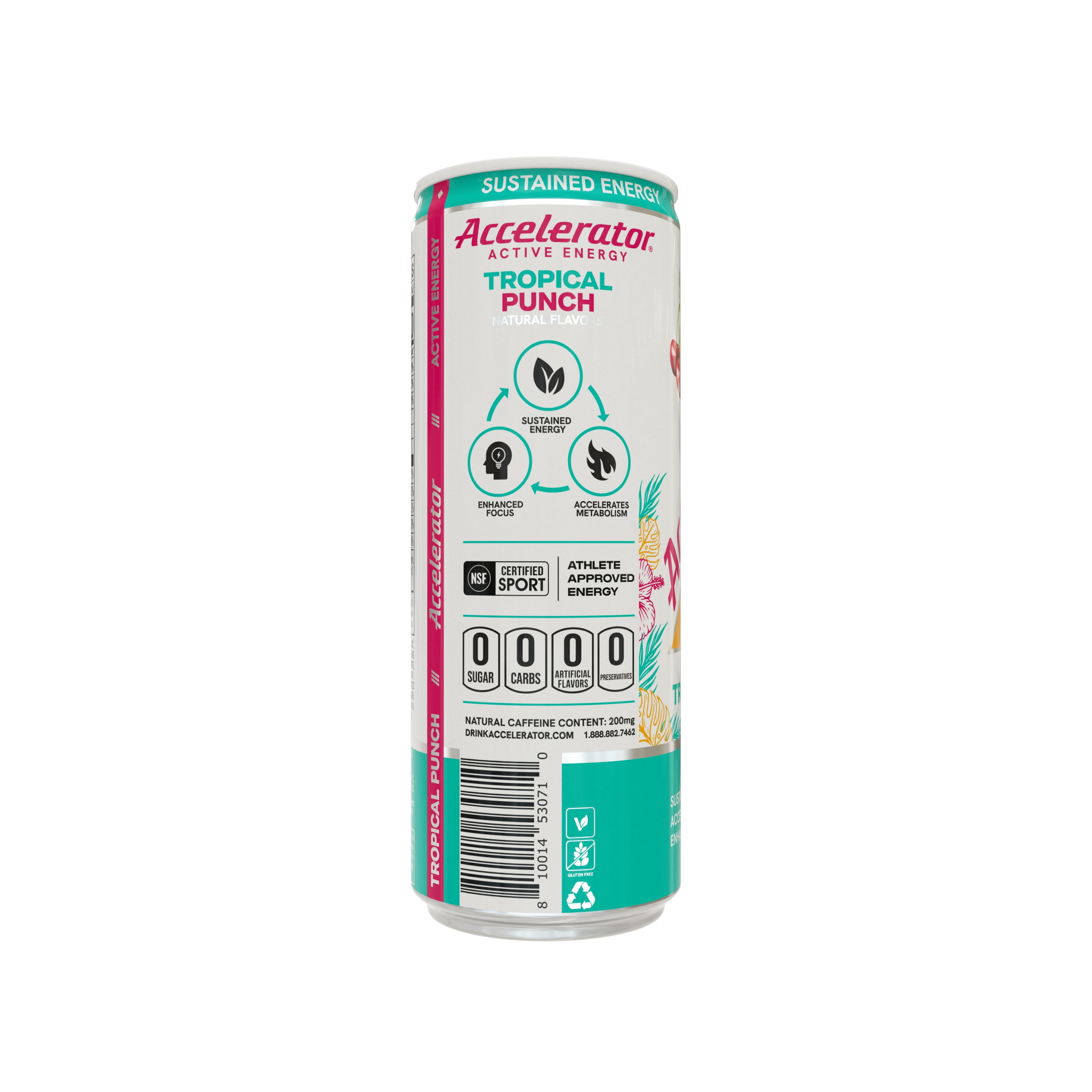 Accelerator Tropical Punch Energy Drink, 12 fl oz can