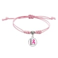 thumbnail image 1 of Cancer Awareness Bracelets Handmade Adjustable Cord Thread Ribbon Courage Friendship Support for Women, 1 of 3