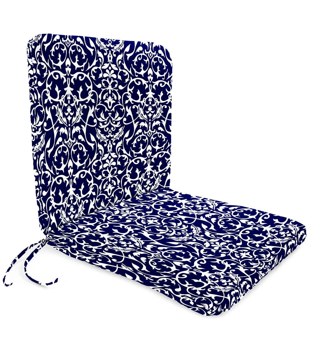 Weather-Resistant Outdoor Chair Cushion w/Ties, 19" x 17" - Walmart.com