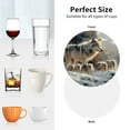 thumbnail image 6 of Honeii Wolf Family Winter Wonderland Print Leather Coaster Set of 4, Ideal for Safeguarding Your Furniture from Drinks Spills and Effortless Cleanup-Round Shape, 6 of 6