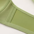 thumbnail image 4 of WZXFASHION Women Sexy Lace Back Button Shaping Cup Adjustable Shoulder Strap Large Size Underwire Bra Bra Green 95B, 4 of 8