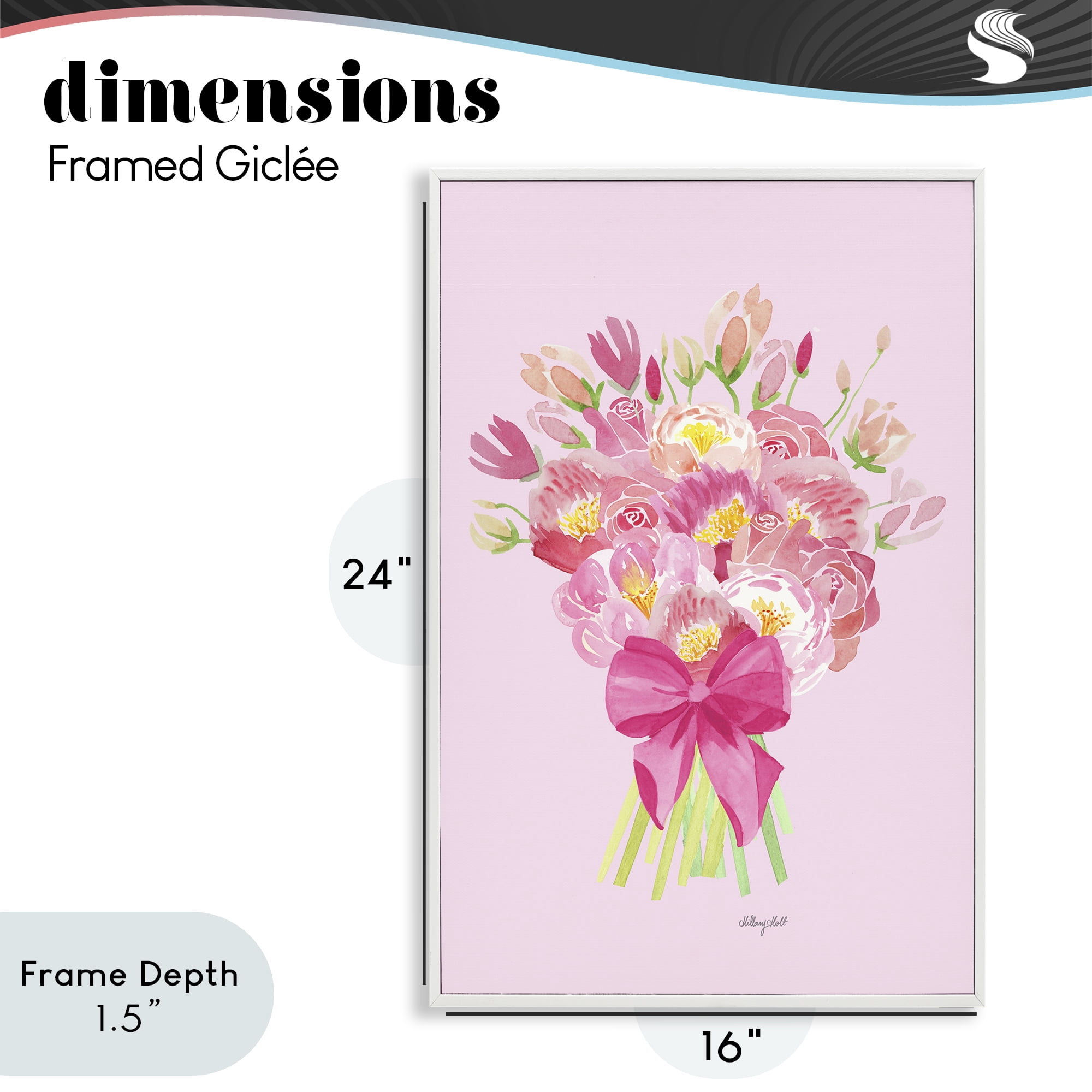 Stupell Industries Romantic Blushing Peonies White Framed Giclee Art, design by Hillary Holt