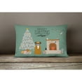 thumbnail image 4 of Carolines Treasures CK7679PW1216 Flashy Fawn Boxer Christmas Everyone Canvas Fabric Decorative Pillow 12H x16W, 4 of 4