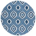 thumbnail image 5 of SAFAVIEH Florida Declan Geometric Shag Runner Rug, Blue/Ivory, 2'3" x 9', 5 of 10