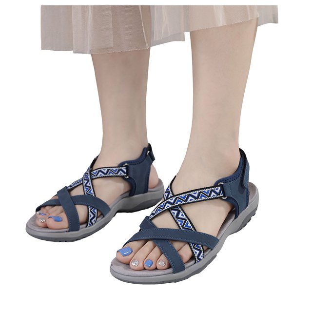 IUJSOY Sandales de Randonnée pour Femmes Chaussures de Marche Confort Ajustables Été Plage Légères Chaussures d'Eau
