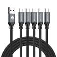thumbnail image 1 of Cable USB tipo C a USB-A, pequeño y eléctrico, paquete de 5 m, gris, 1 of 6