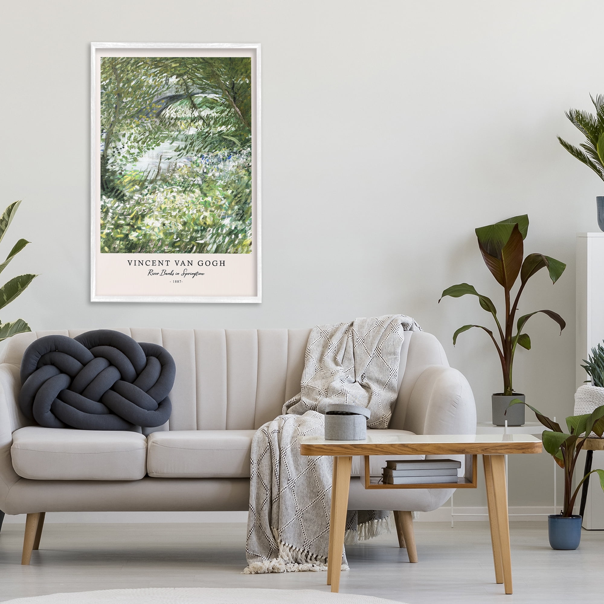 Stupell Industries Classic River Banks At Springtime White Framed Giclee Art, design by Vintage Hustle