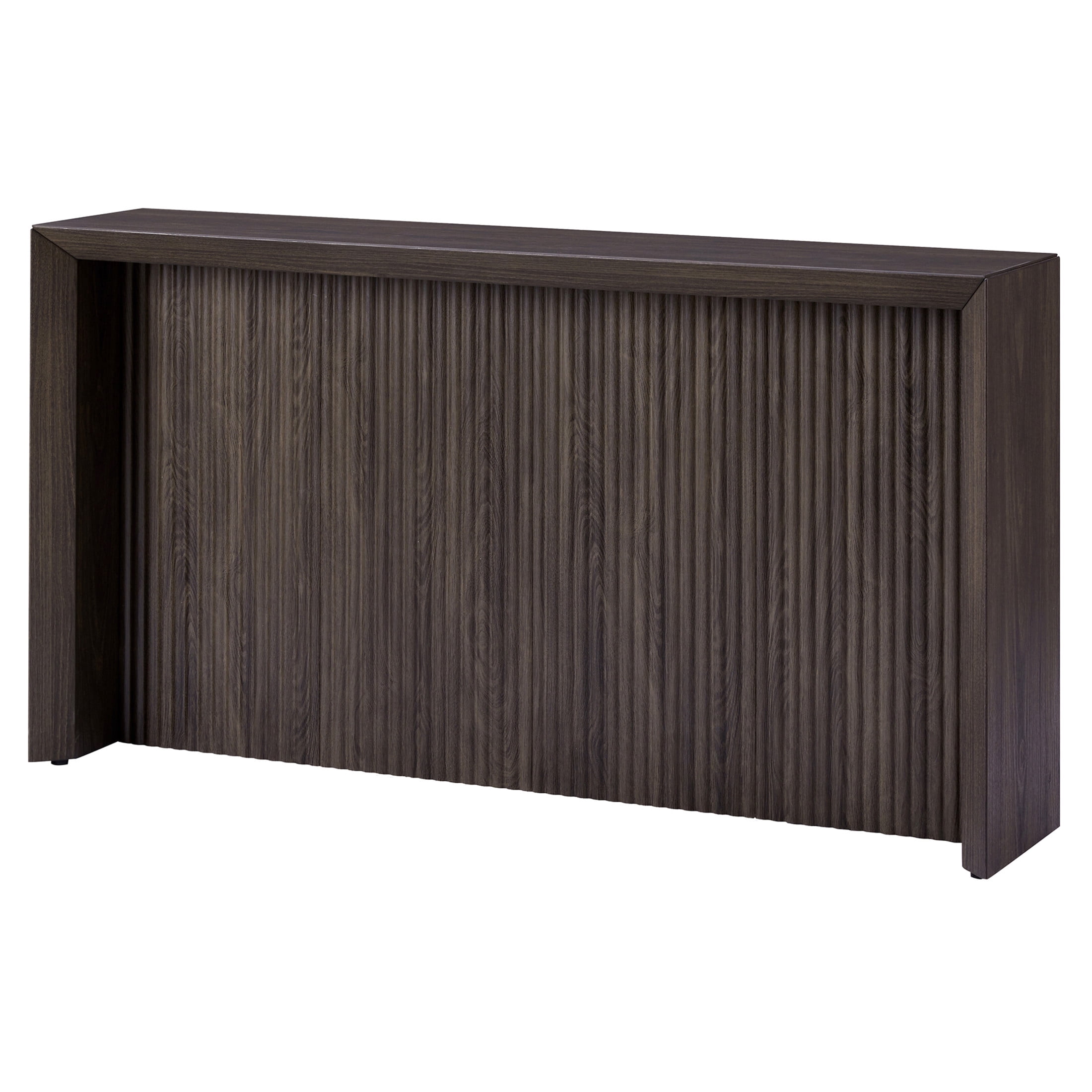 Evelyn&Zoe Modern/Contemporary 56" Wide Alder Brown Console Table