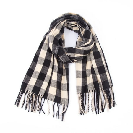 

Honeeladyy Sales Online 200*60CM Ladies Scarf Imitation Cashmere Small Plaid Extended Warm Shawl Scarf