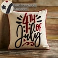 thumbnail image 3 of VHC Brands Patriotic 4th Of July Pillow 18x18, Independence Day Decor, 4th Of July Celebration, Embroidered Cotton Pillow, Perfect For Bedroom, Entry, Living Room, Square Shape, Americana, Natural, 3 of 6