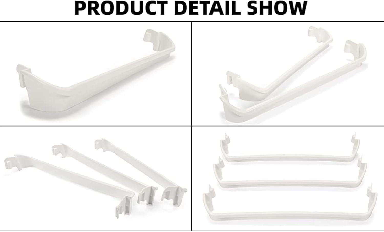 2 x 240534901 & 1 x 240534701 (Middle) Refrigerator Door Shelf Rack Bar Compatible with Frigidaire Kenmore Refrigerator Door Shelf Retainer Bar Replace for AP3214631 PS734936 948952 AP3214630