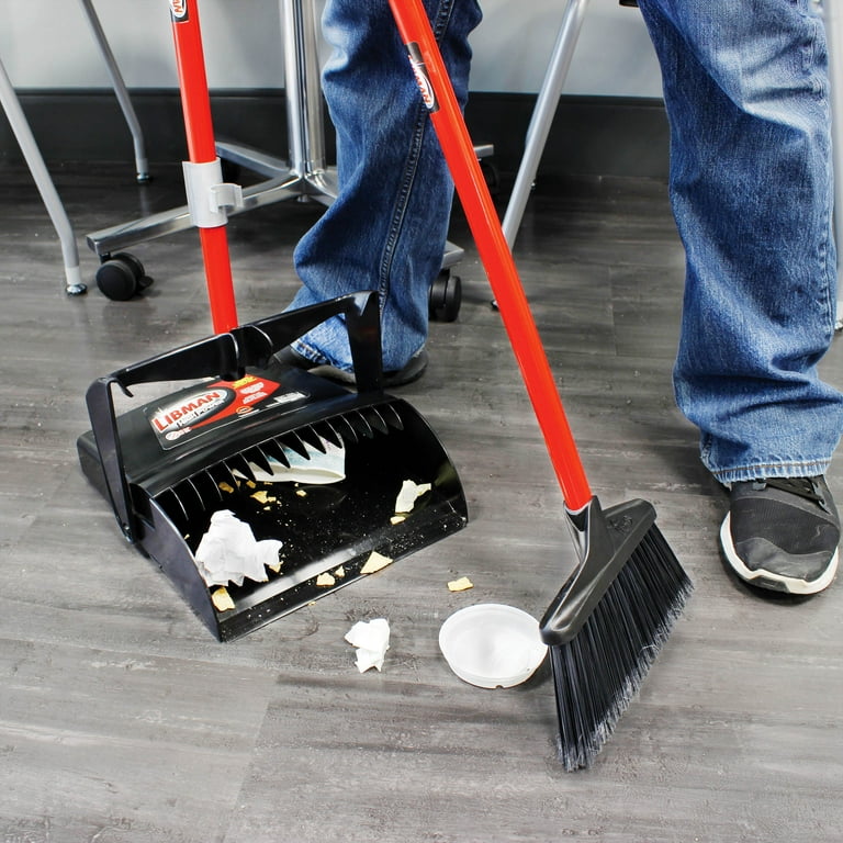 Libman High Power Lobby Broom and Tall Dustpan Combo Set with