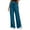 Dark Blue, variant on BLVB Womens Wide Leg Sweatpants Casual Loose Solid Color Pants Comfy Lounge Joggers Side Slit for Workout
