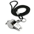 thumbnail image 3 of Cannon Sports Solid Brass Metal Whistle with Whistle Cover & Lanyard - Loud, Clear Sound, 124 dB Tone, Durable - Ideal for Coaches, Referees, Officials, Trainers (Black), 3 of 4