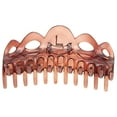 thumbnail image 4 of Unique Bargains 1 Pc Fashion Corrugated Edge Hair Clips Hairdo Clip Brown, 4 of 5