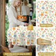 thumbnail image 4 of Pioneer Flower Floral Print Pattern Round Tablecloth 70"x70", Wrinkle Resistant Wipeable Table Cover for Kitchen Dining Room Picnic Patio and Party, 4 of 5