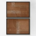 thumbnail image 3 of PixonSign Framed Wall Art Set Mid-Century Brown Polygon Landscape Abstract Canvas Prints Geometric Splicing Modern Art Decoration Minimalist for Living Room, Bedroom, Office - 24"x36"x2 Black, 3 of 5