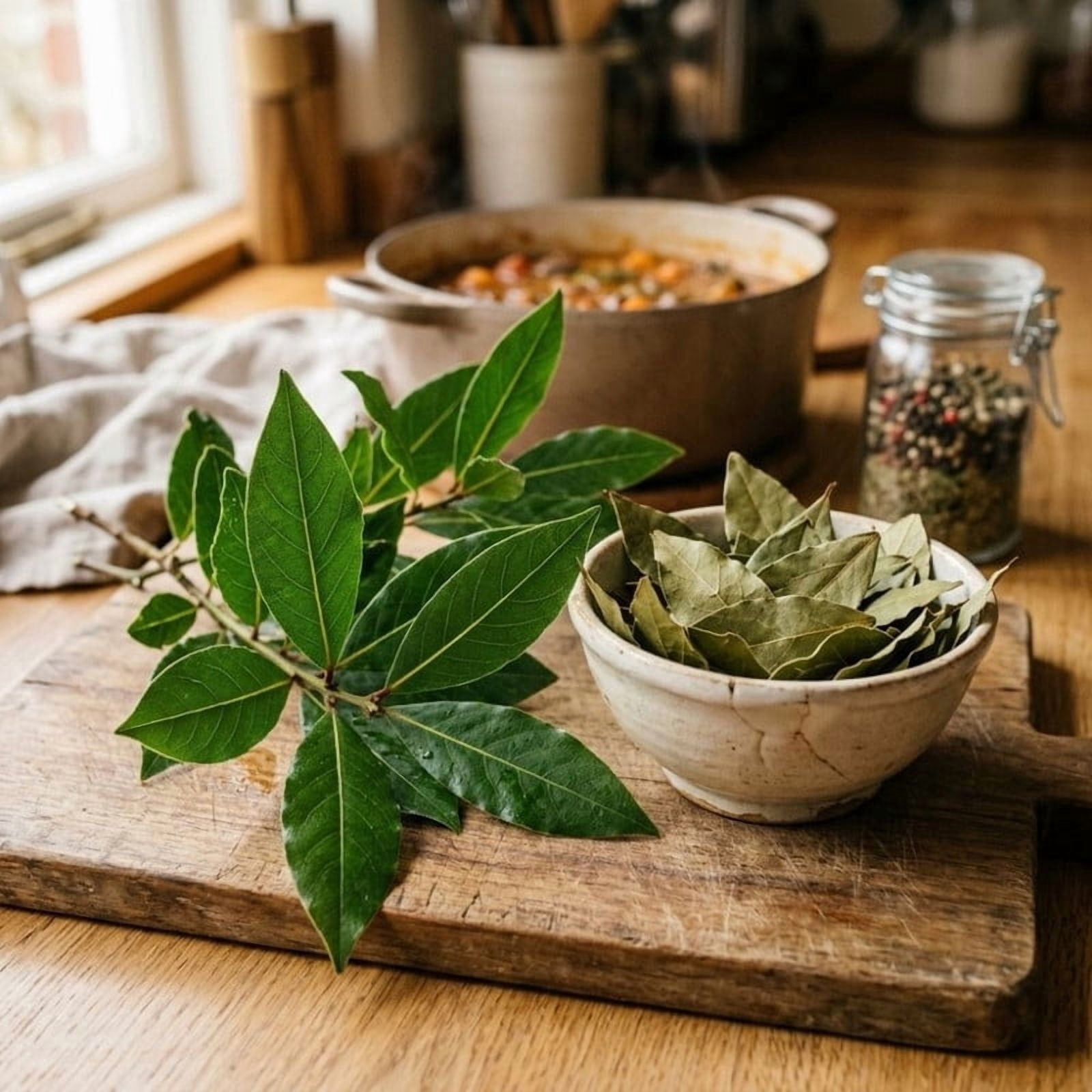 Bay Leaf Live Plant, 4 to 6 Inch Tall, Indoor Outdoor Potted, Herb Plant Compact Upright Growth Perennial