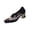 Black, variant on Abomasnow Square Toe Low Heel Shoes for Women Comfort Slip On Flats Shoes Fashion Embroidery Party Dance Shoes