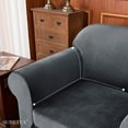 thumbnail image 4 of Subrtex 2-Piece Velvet Plush Stretchy Sofa Slipcover with Separate Cushion Cover (Gray, Armchair), 4 of 8