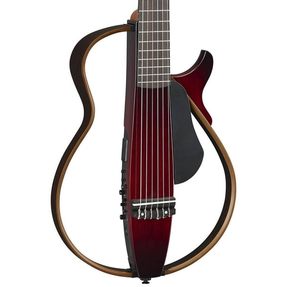 Yamaha SLG200N Nylon-String Silent Acoustic-Electric Guitar Dark Red Burst
