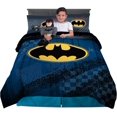 thumbnail image 2 of Franco Kids Bedding Comforter with Sheets and Cuddle Pillow Bedroom Set, 6 Piece Full Size, Batman, 2 of 6