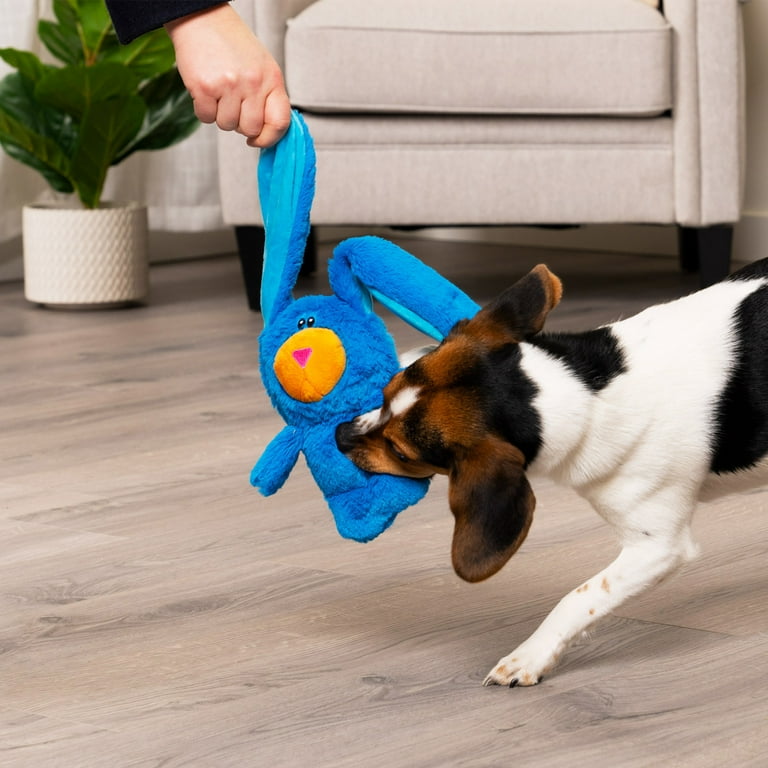 Trustypup Action Plush Bunny Dog Toy Bite Activated Animated Squeaker with Soft Chew Resistant Plush Large