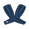 thumbnail image 2 of Uemuo Blue Black Plaid Printed Arm Sleeves, Cooling UV Sun Protection Sports Compression for Men/Women, 2 of 8