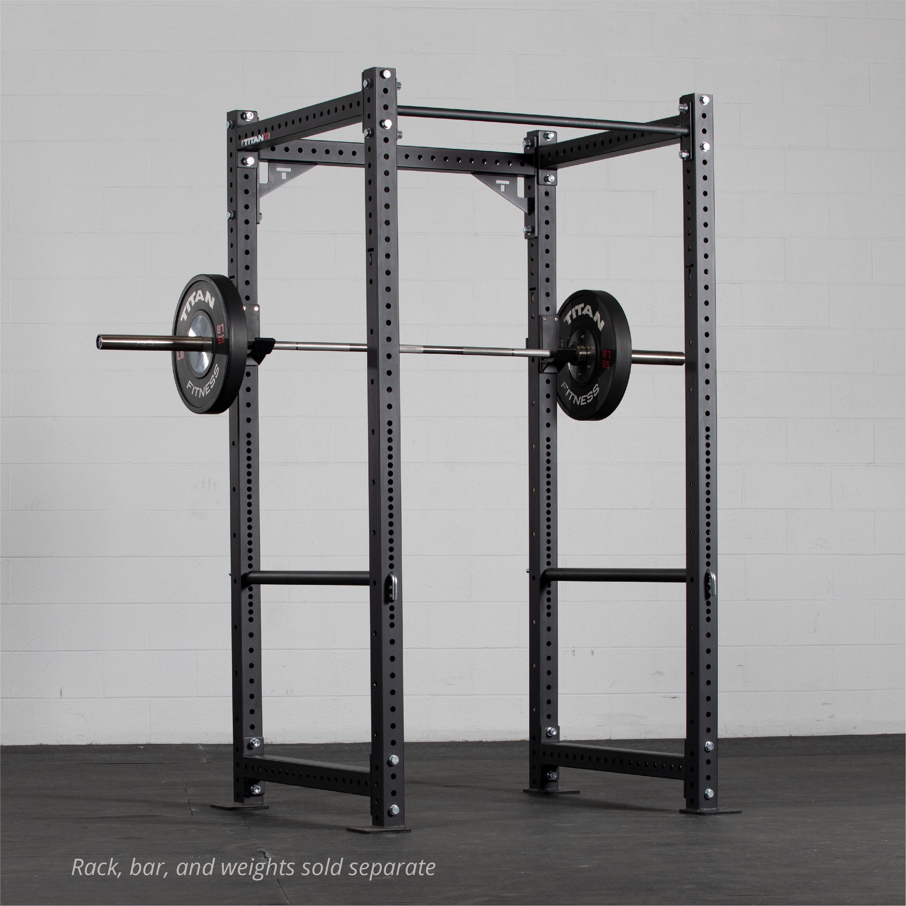 Titan Fitness X-3 Series J-Hooks, UHMW Plastic, J-Hook Style Rack Mounted, 2,600 LB Capacity, Fits 3” x 3” Tubular Steel