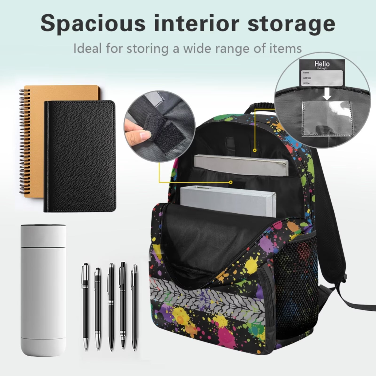Pzuqiu Black Tractor Kids Backpack 4 Piece School Back Pack Set with Lunch Box Pencil Case 2pcs Bookmark for Girls Backpack for Middle School Backpacks 17 Inch Schoolbag