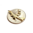 thumbnail image 6 of New 14k yellow Gold solid Airplane Aviation pendant charm gift fine jewelry 1.8g, 6 of 12