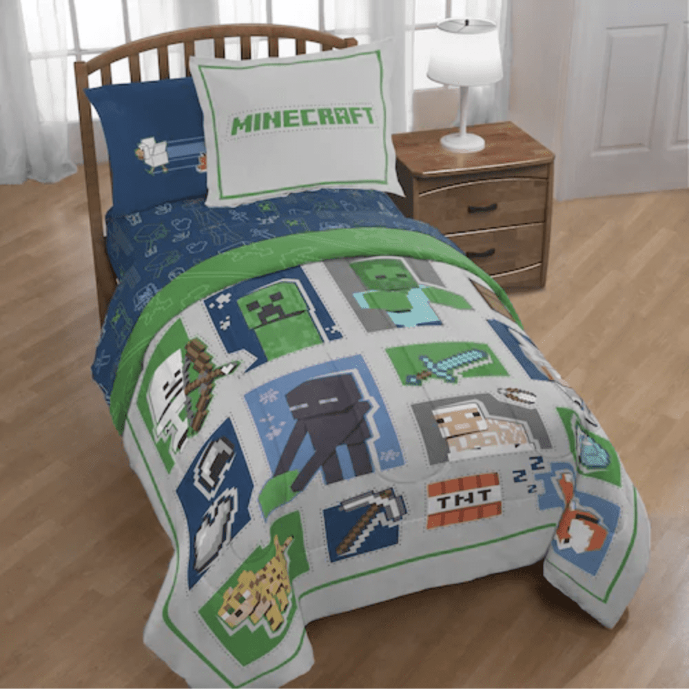 MINECRAFT GOOD VS EVIL Comforter Twin Size  SINGLE Bed ~ NEW BEDDING 