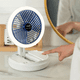 thumbnail image 3 of Ventilador de mesa plegable con carga USB, ventilador de techo colgante montado en la pared con luz LED ajustable para el hogar, ventilador enfriador de habitación, 3 of 3