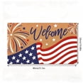 thumbnail image 3 of Chmadoxn 4th of July Patriotic Welcome Doormat, Faux Coir Heavy Duty Dirt Trapping Front Door Mat, Non-Slip Indoor Outdoor Entryway Rug for Independence Day Decor, 3 of 7