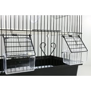 A&E Cage Compact and Stylish House Style Small Bird Cage - Black
