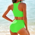 thumbnail image 3 of NICKSUN High Waisted Bikini Sets for Women, 2 Piece Swimsuit Women High Neck Bikinis Racerback Bathing Suits, 3 of 4