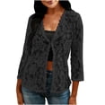 thumbnail image 5 of Xuyuer Women's Elegant Long Sleeve Lace Open Front Cardigan - Casual Lightweight Layering Piece for Summer Style, 5 of 8