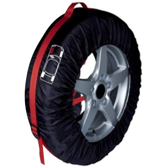 Car Tire Covers Tire Protectors Spare Wheel Cover Sun Protection Waterproof l Tire Storage Bag (Black) Size L