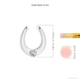 thumbnail image 3 of ANGARA Natural Gypsy-Set Diamond Horseshoe Pendant in 14K White Gold for Women (Size-4.2mm| Color-I-J| Clarity-I1-I2) | April Birthstone, Anniversary Jewelry Gift for Women | Natural Diamond Necklace, 3 of 7