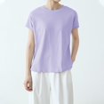 thumbnail image 2 of ameIAEA Short Sleeve Workout Tops for Women Crewneck Solid Color Basic Tees Summer Yoga Running Shirts, 2 of 5