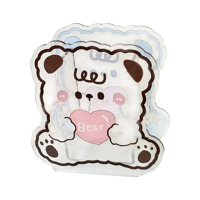 Soporte para brochas de maquillaje Yuyangstore transparente estilo oso