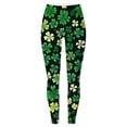 thumbnail image 4 of Arlun St. Patrick's Day Leggings for Women Casual Irish Green Printing Holiday Party Stretch Tights Ladies Soft Comfortable Workout Yoga Pants for Daily Wear 13-Green XXL, 4 of 4