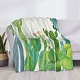thumbnail image 3 of Uemuo Cartoon Cactus Printed Throw Blanket for Couch, Fluffy Fuzzy Blankets for Bed, Sofa, Cozy Flannel Faux Fur Blanket-40"x30", 3 of 6