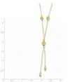 thumbnail image 2 of 14K Yellow Gold necklace with pendant 16 in 4 mm Bead Lariat 2in ext, 2 of 2